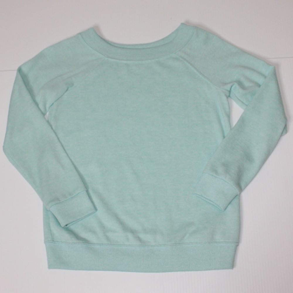 No Comment Girl's Blue Knit Crewneck Sweater Top size XL 16